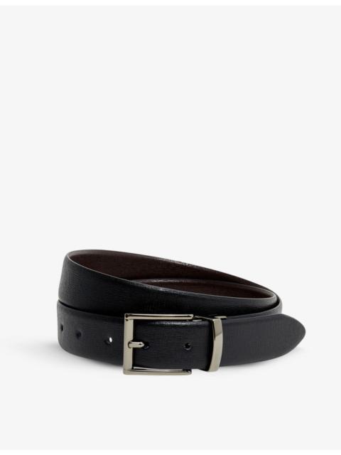 Ricky reversible leather buckle belt
