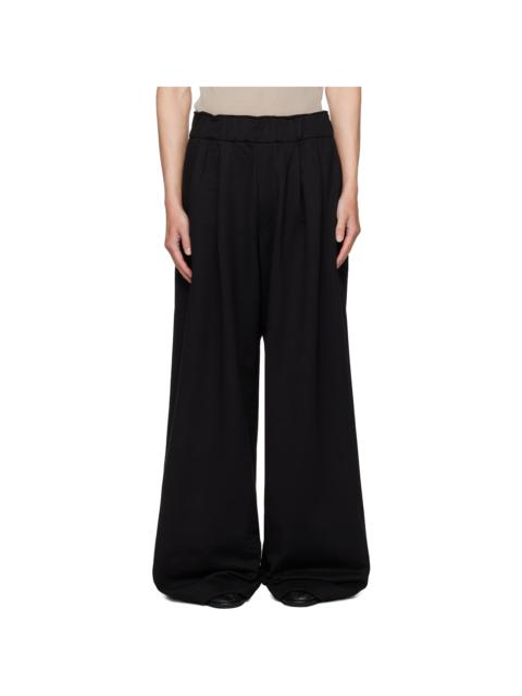Black Pleated Sweatpants