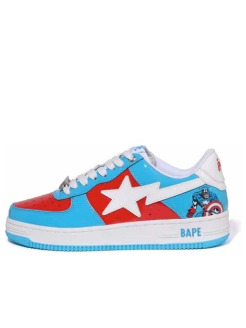 A BATHING APE x Marvel Bape Sta Low 'Blue Captain America' 0ZXSHM191903J-BLP