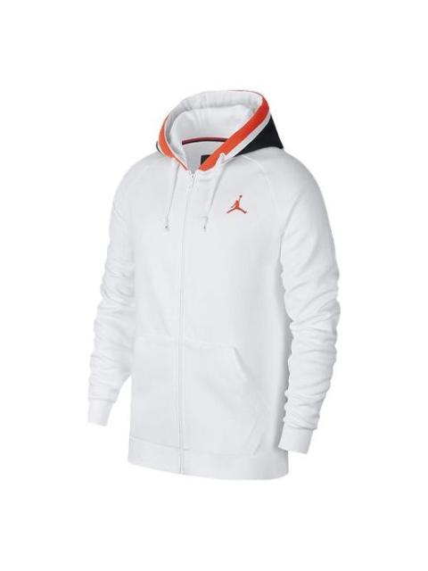 Air Jordan Knit Cozy Breathable Athleisure Casual Sports Fleece Lined Jacket White BQ5650-100