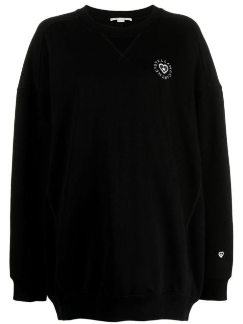 logo-patch cotton sweatshirt
