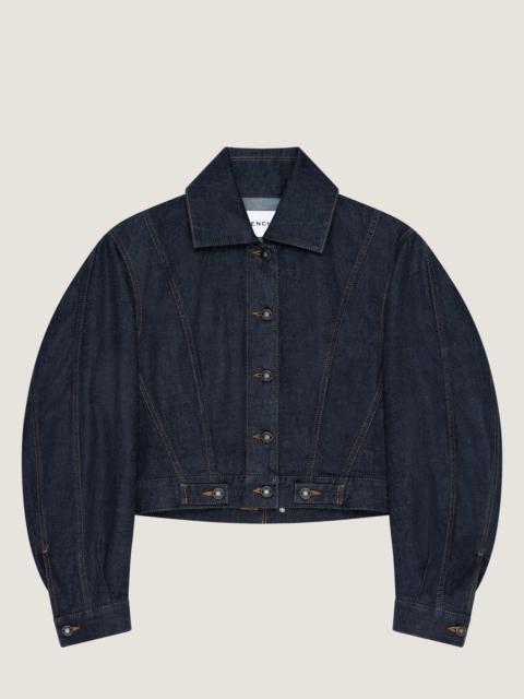 BACK-TO-FRONT COCOON JACKET IN RAW DENIM