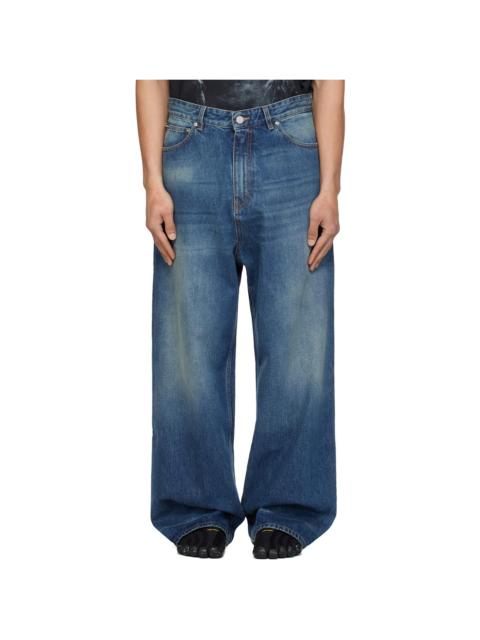 Blue Washed Baggy Jeans