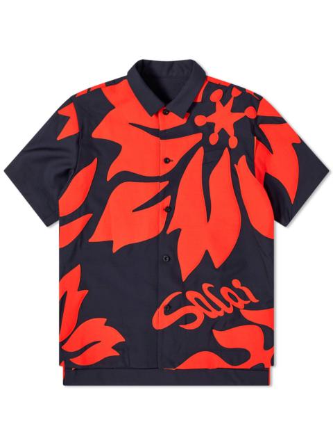 Sacai Floral Embroidered Patch Vacation Shirt