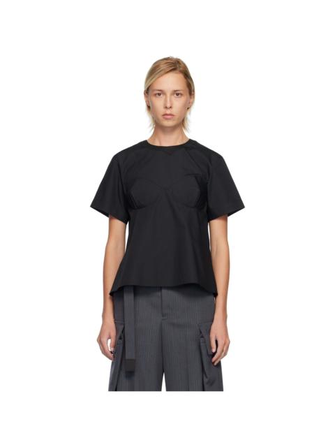 Black Poplin T-shirt
