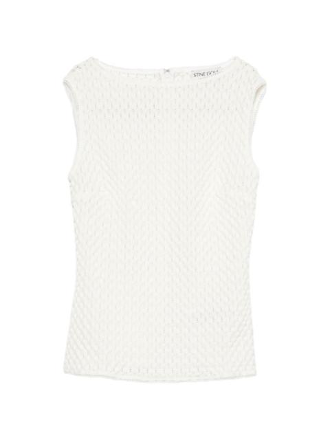 textured sleeveless vest