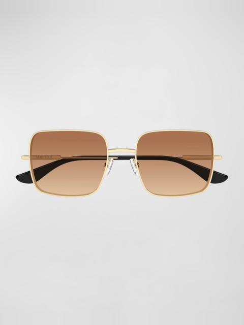 66mm Metal & Acetate Square Sunglasses