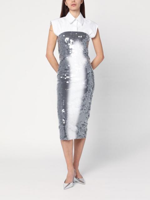 Midi dress with gradient sequin effect