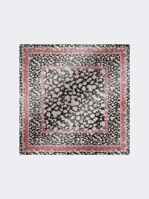 Printed silk twill yoke - PINK