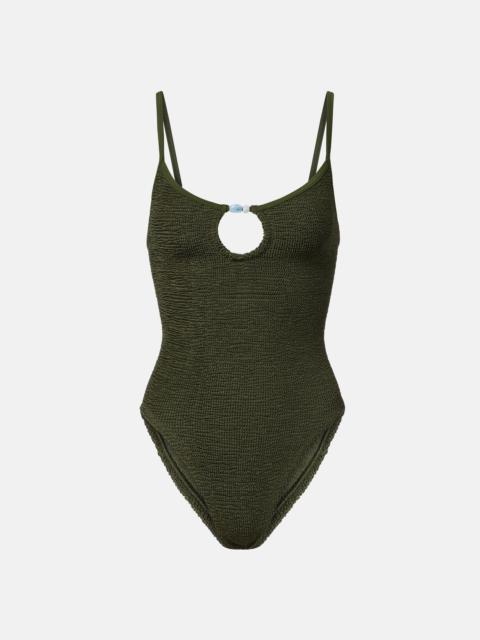 Mia beaded cutout swimsuit