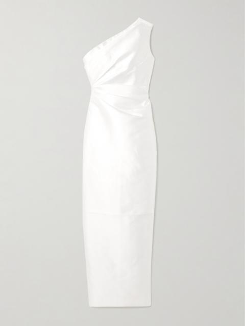Kira One-shoulder Satin-twill Gown