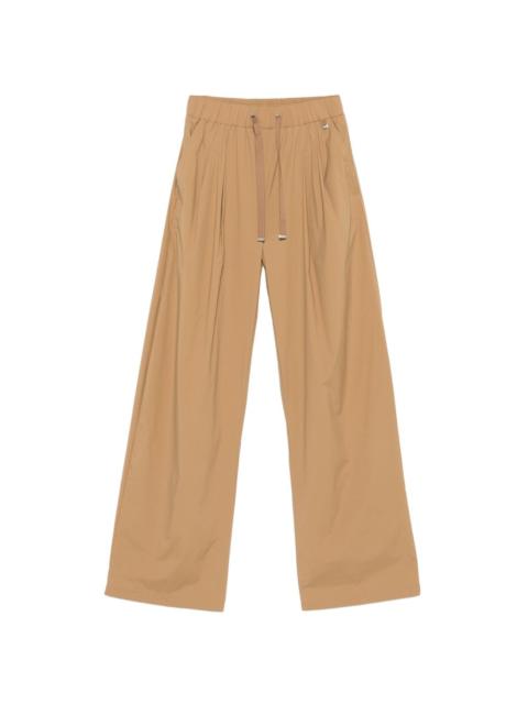 drawstring pleated palazzo pants