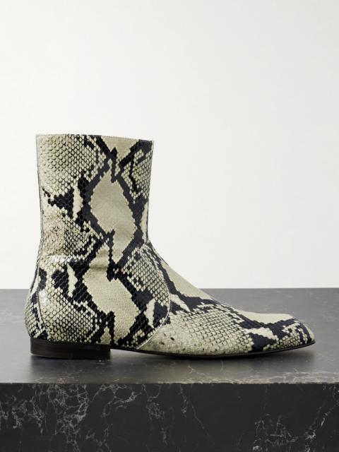 Colt Snake-effect Leather Ankle Boots