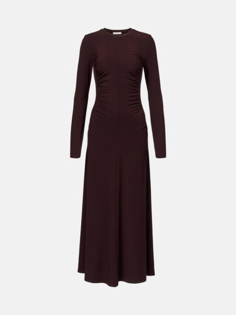 Ruched jersey maxi dress
