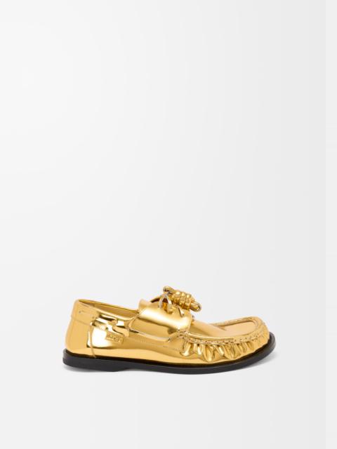 Campo boat shoe in metallic calfskin