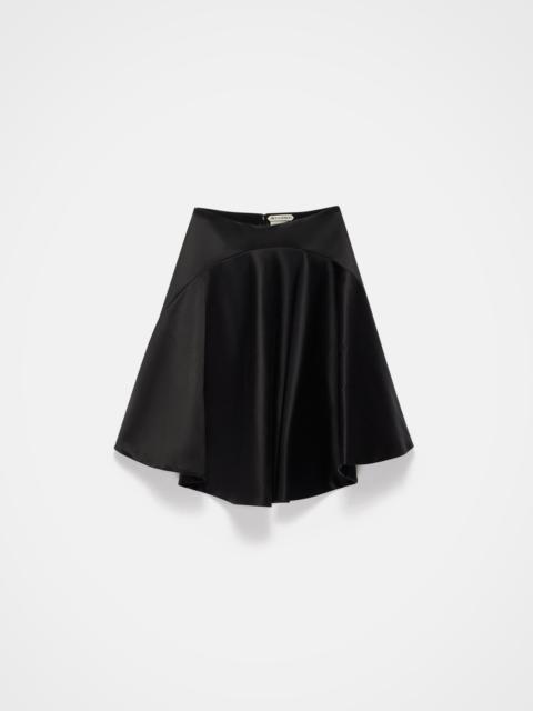 WOMENS TIPPED HEM CIRCLE SKIRT IN BLACK