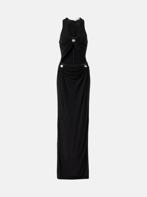 Duo Bezel Quartz jersey maxi dress