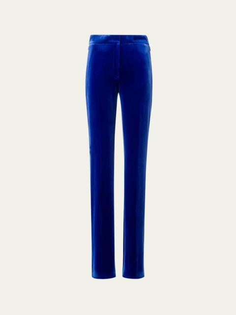 Carl Stretch Velvet Straight Leg Pants