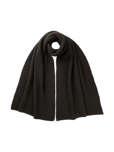 Cardigan Stitch Grey Cashmere Scarf