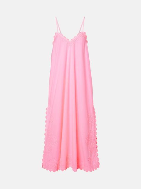 Cotton poplin midi dress