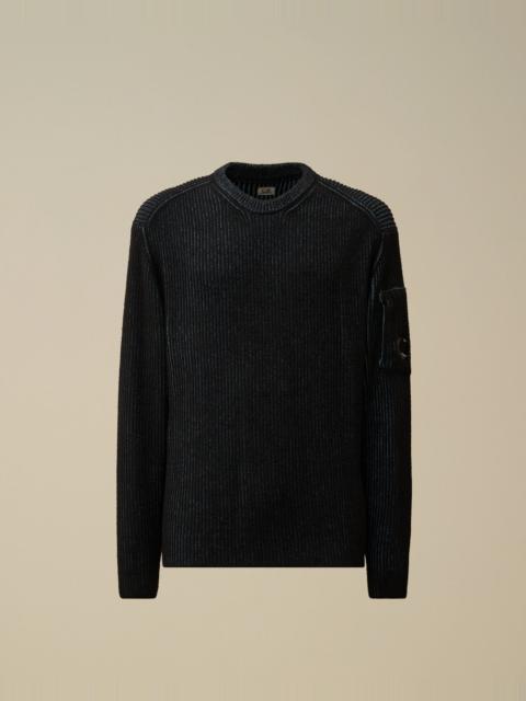 Fleece Knit Crewneck Lens Sweater