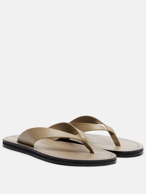 Flora leather thong sandals