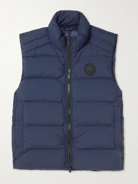 Crofton Slim-Fit Logo-Appliquéd Quilted Enduraluxe® Down Gilet Navy