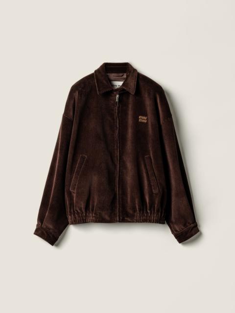 Corduroy blouson jacket