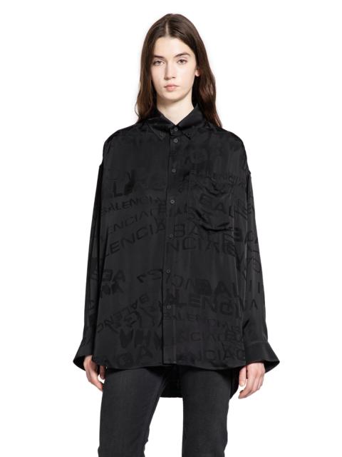Logo Jacquard Satin Shirt
