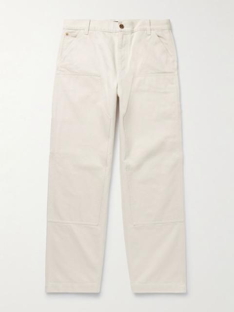 Straight-Leg Panelled Jeans Ecru