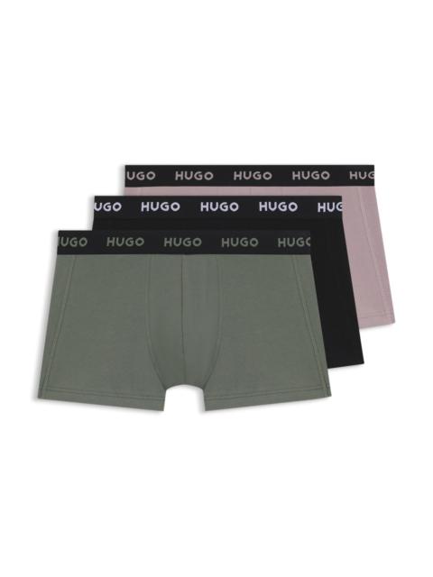 THREE-PACK TRUNKS WITH JACQUARD LOGO WAISTBAND