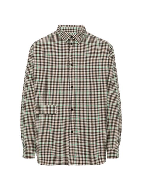 HOLE SHIRT - BROWN GREEN CHECKS
