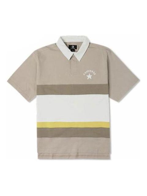 Converse Colorblock Logo Polo Shirt 'Beige' 10024880-A03