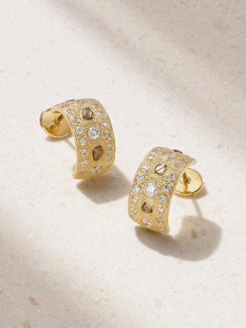 Talisman 18-karat Gold Diamond Hoop Earrings