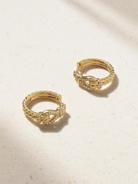 Thoroughbred Loop Hoop 18-karat Gold Diamond Earrings