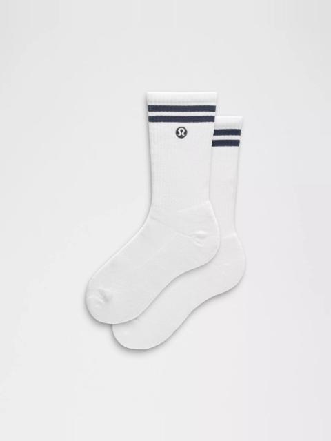 Unisex Daily Essential Crew Socks *Stripe