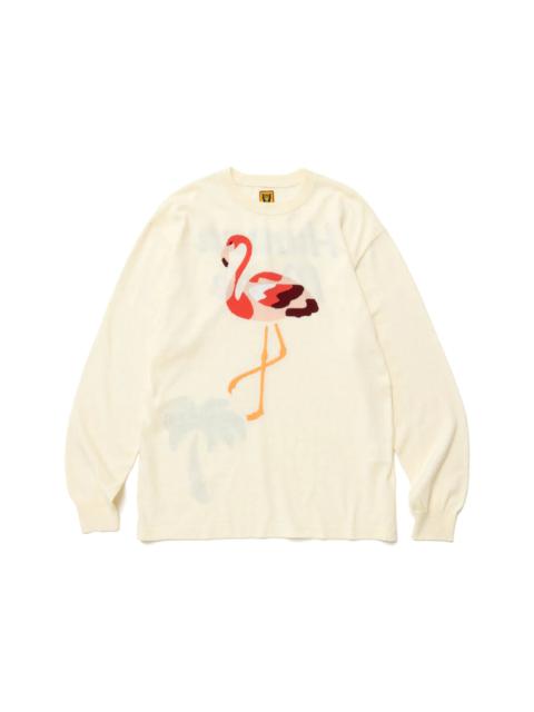 Human Made Flamingo Knit Sweater White