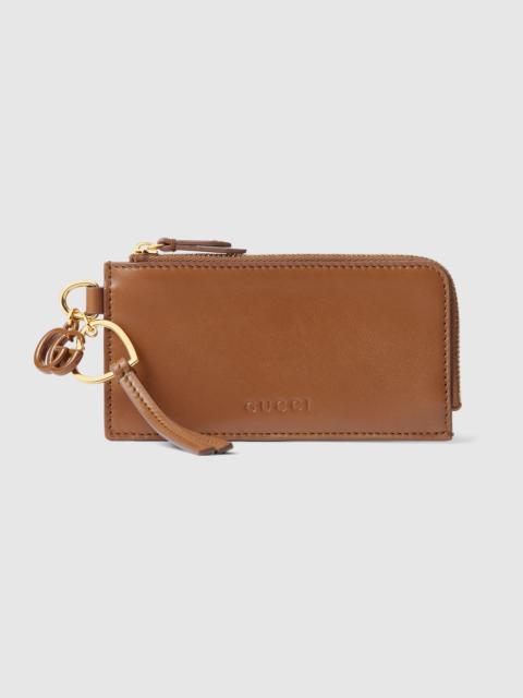 Card case with Double G charm