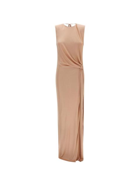 Red Carpet draped maxi dress