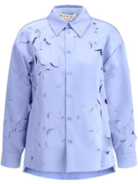 cut-out flower shirt