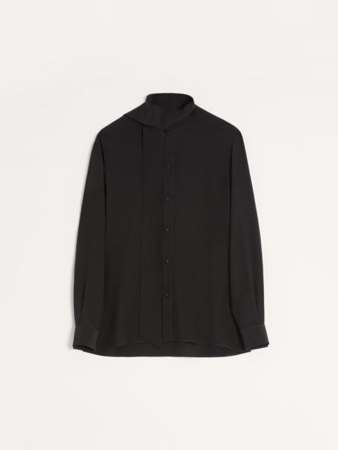 VALENTINO CREPE DE CHINE SILK SHIRT WITH SCARF COLLAR