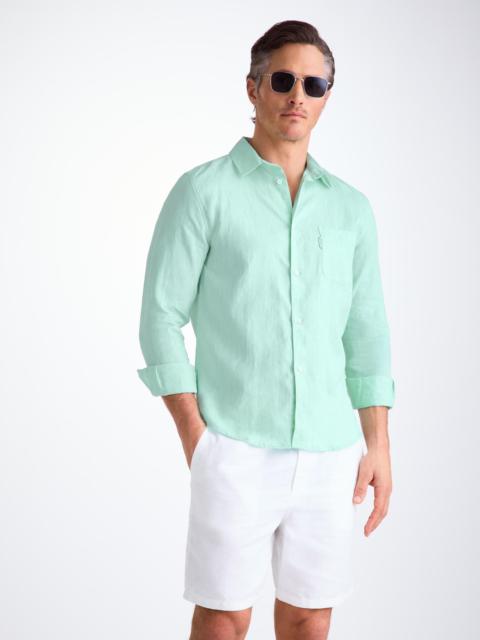 Men's Shirt Monaco Linen Mint Green