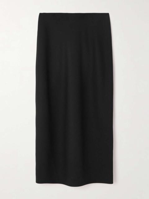 Grain de poudre wool midi skirt Black