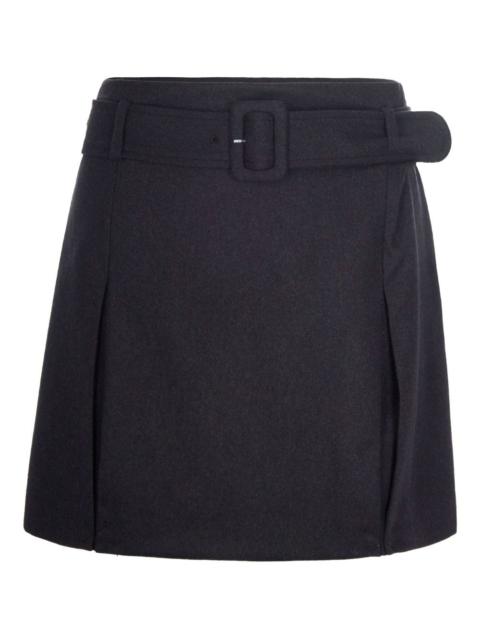 pleated mini skirt