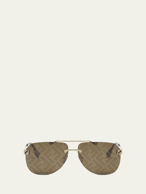 Men's Sky Monogram Metal Sunglasses