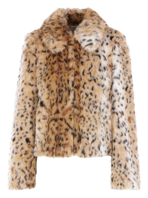 animal-print jacket