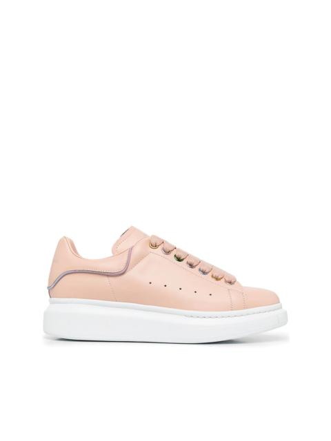 multicolour eyelet lace up sneakers