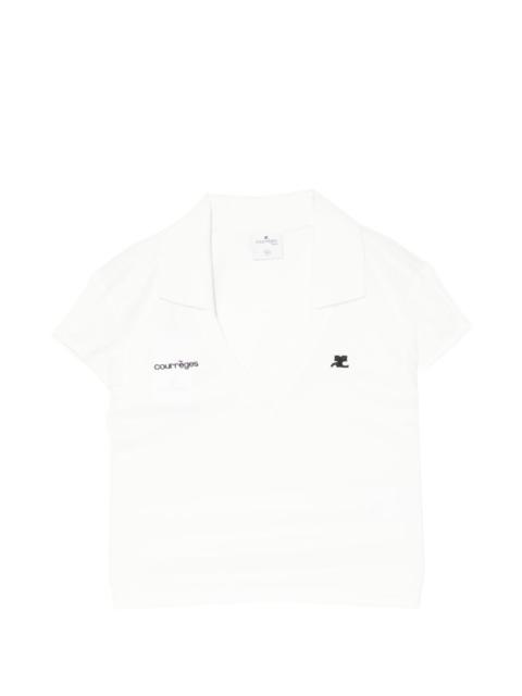 logo-embroidered T-shirt