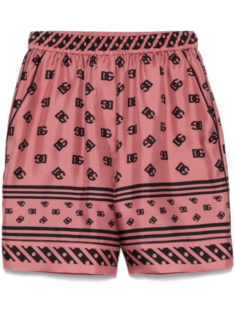 logo-print shorts