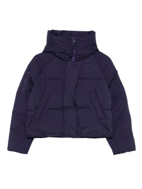 quilted zip-front jacket